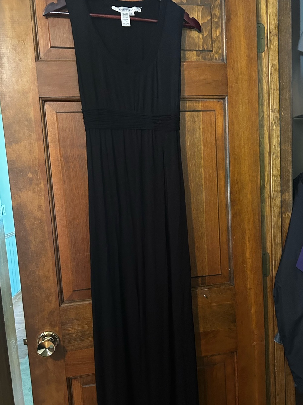 Max Studio Black Sleeveless Empire-Waist Maxi Dress